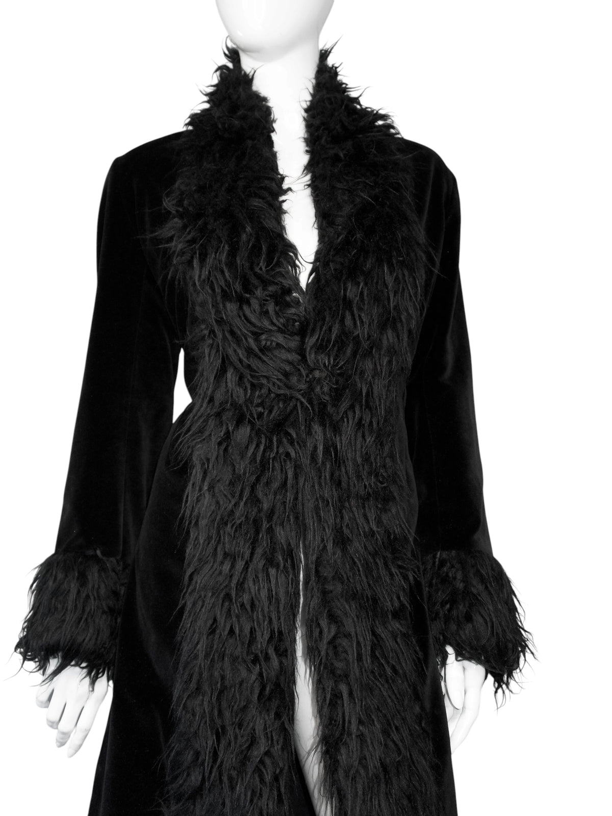 + Long velvet gothic coat +