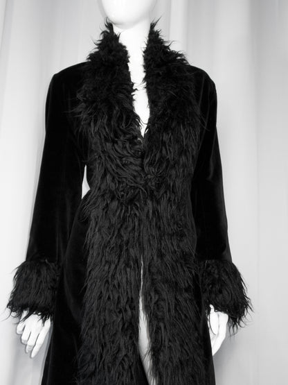 + Long velvet gothic coat +