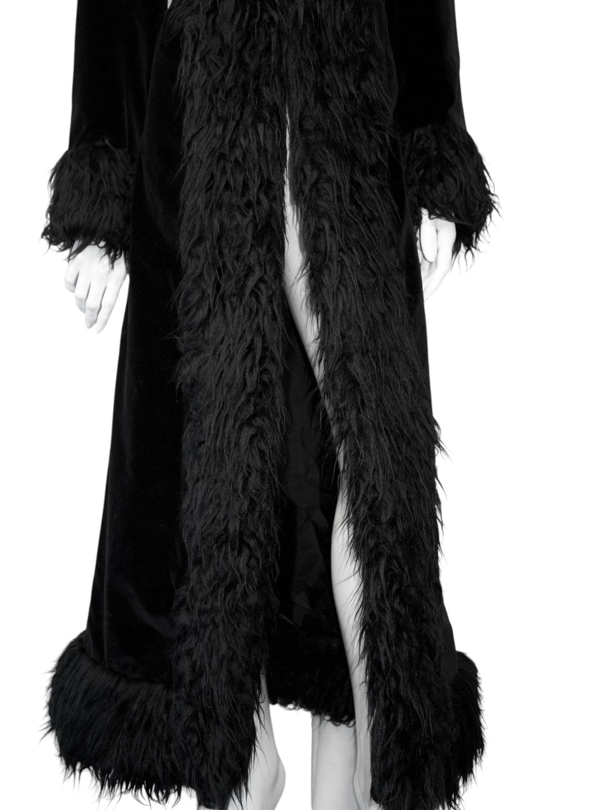 + Long velvet gothic coat +