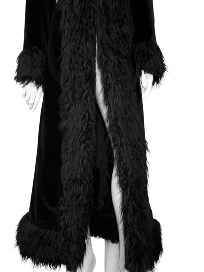 + Long velvet gothic coat +