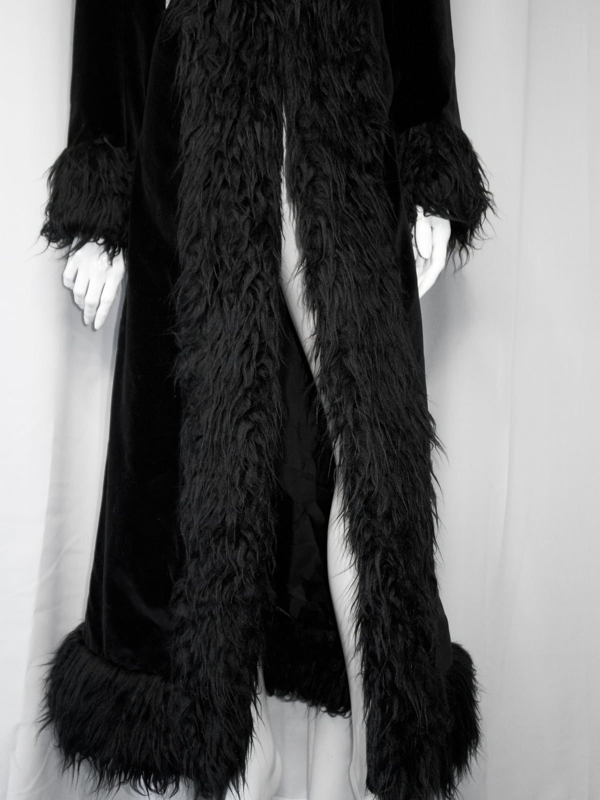 + Long velvet gothic coat +