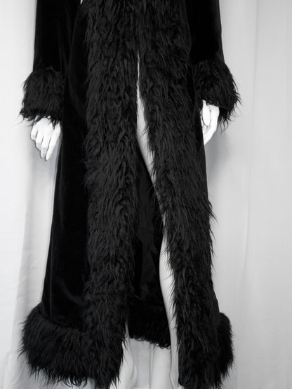 + Long velvet gothic coat +