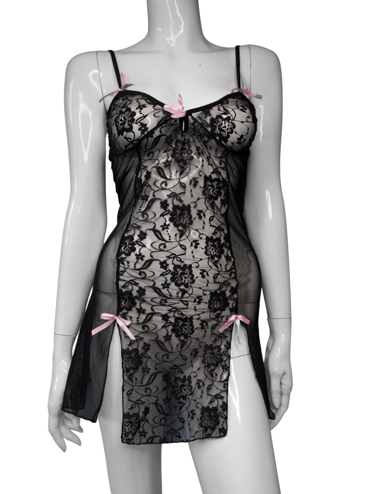 + Mini lace lingerie dress +