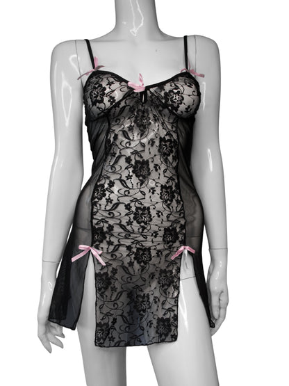 + Mini lace lingerie dress +