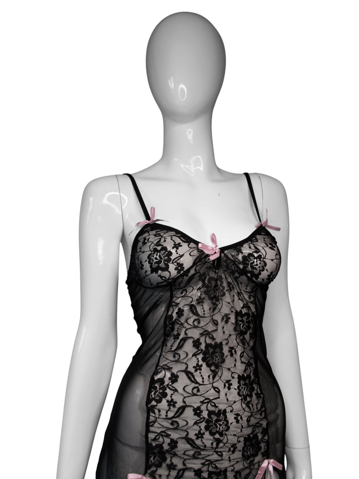 + Mini lace lingerie dress +