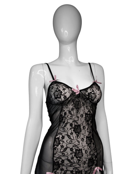 + Mini lace lingerie dress +