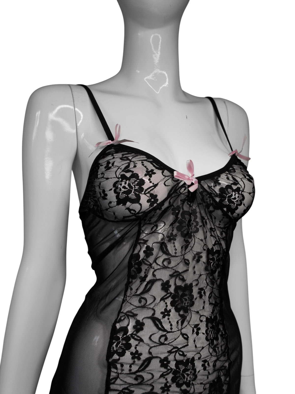 + Mini lace lingerie dress +