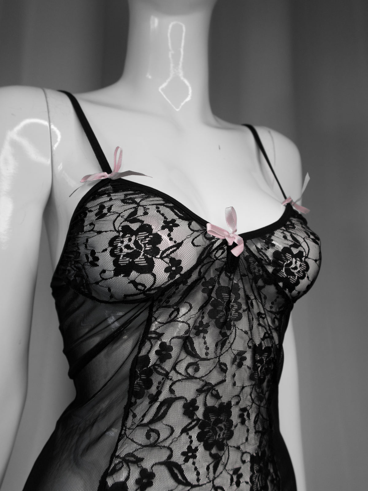 + Mini lace lingerie dress +