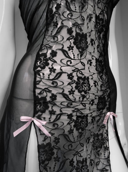 + Mini lace lingerie dress +