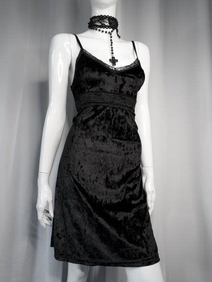 + Mini velvet babydoll dress +