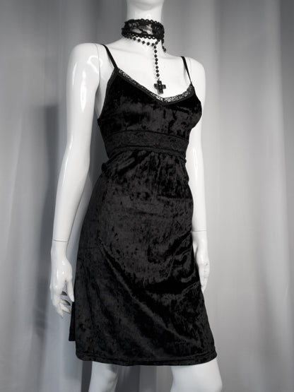 + Mini velvet babydoll dress +