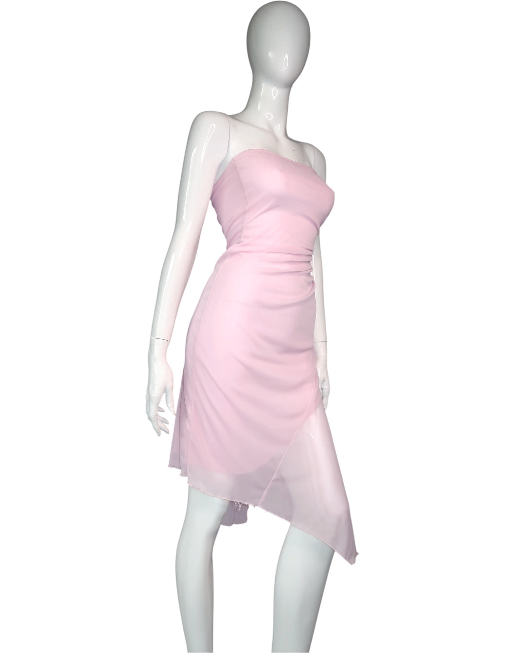 + Mesh pink tube dress +