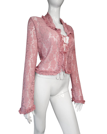 + Pink lace bolero +