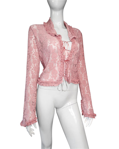 + Pink lace bolero +
