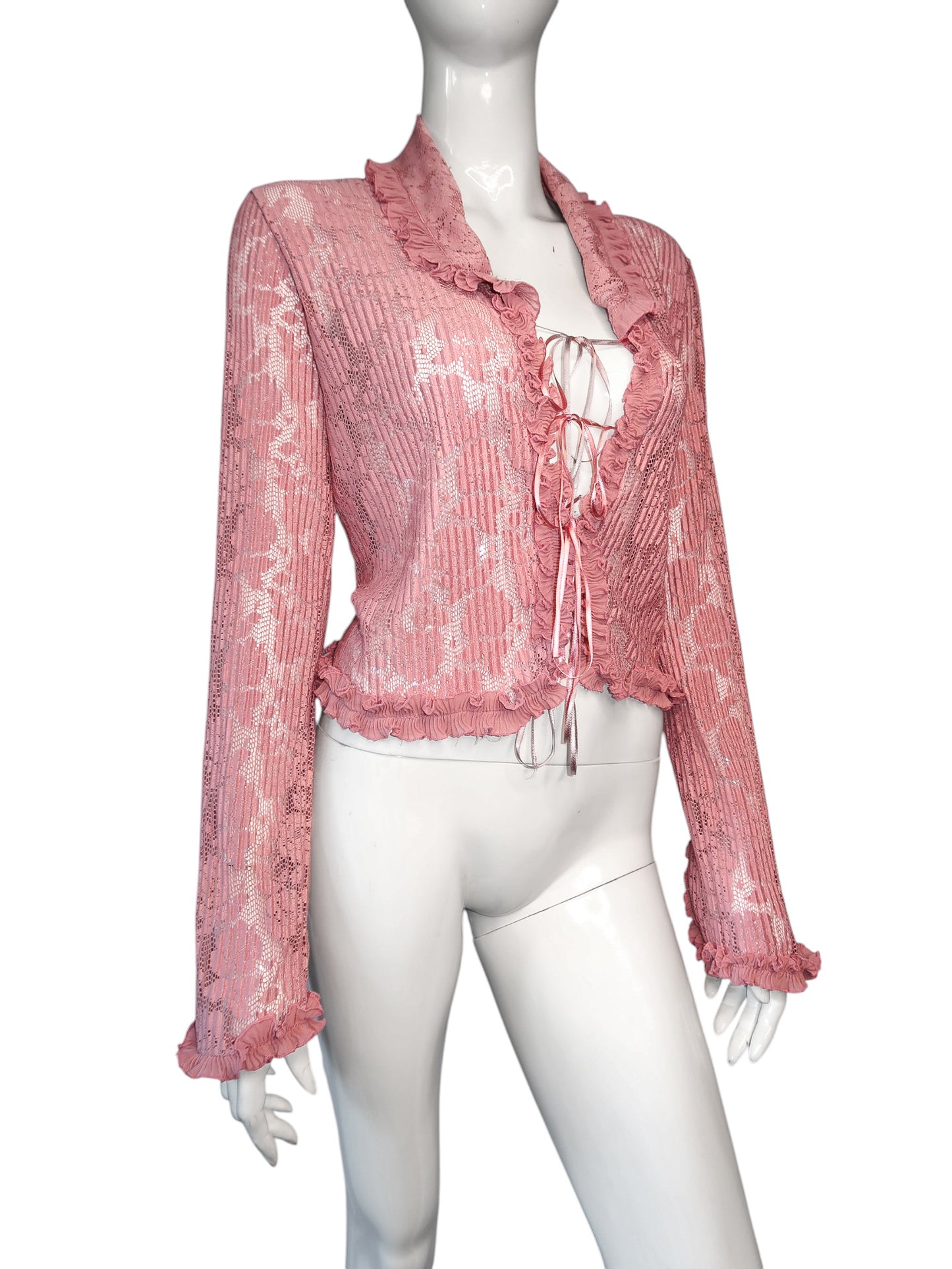 + Pink lace bolero +