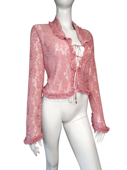 + Pink lace bolero +