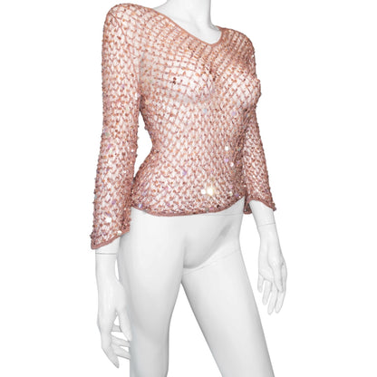 + Sequin net knit +