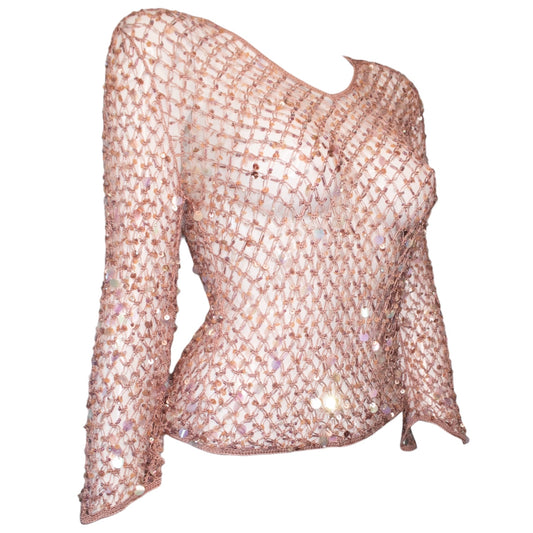 + Sequin net knit +