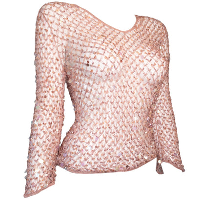 + Sequin net knit +