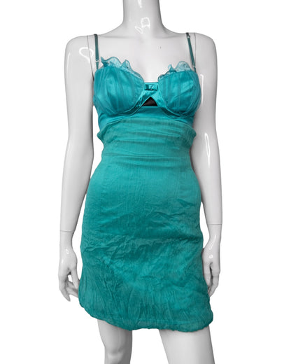 + Silk teal dress +