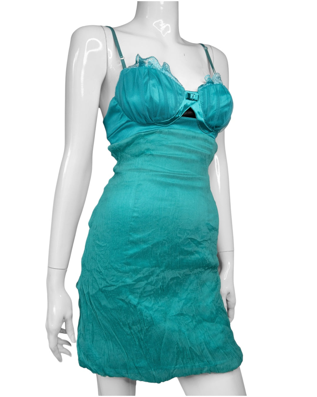 + Silk teal dress +
