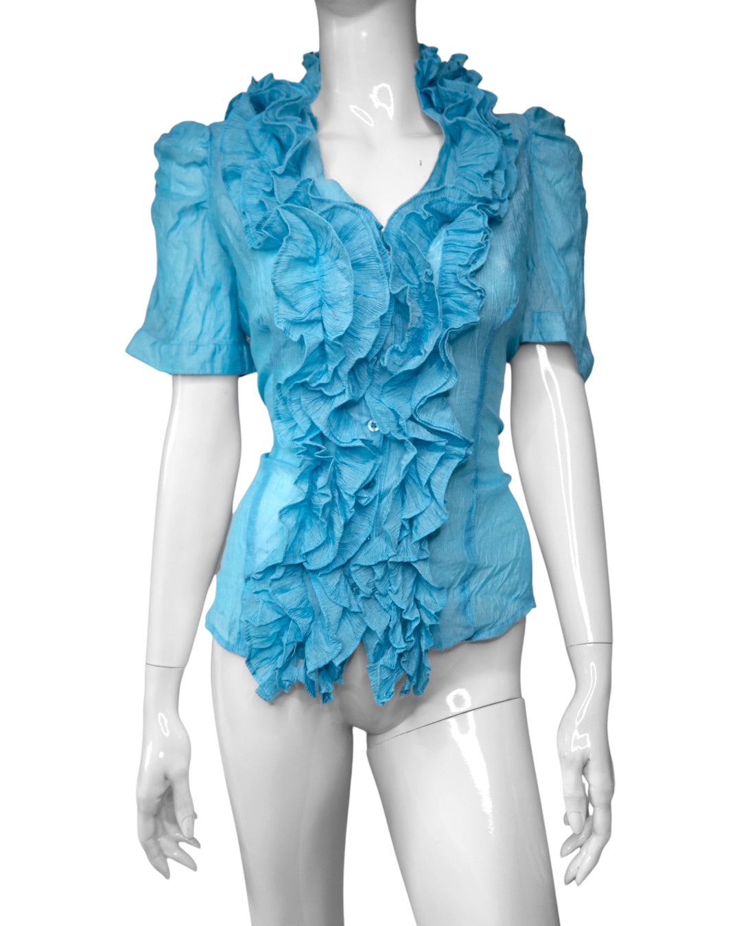 + Silk blue shirt +