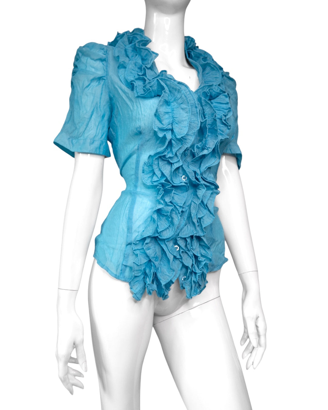 + Silk blue shirt +