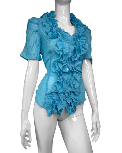 + Silk blue shirt +
