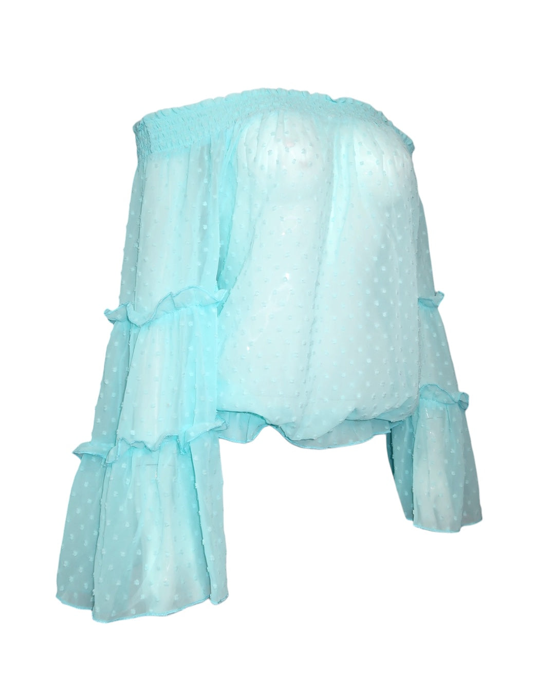 + Mint polka dot blouse +