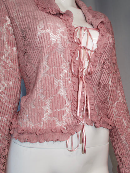 + Pink lace bolero +